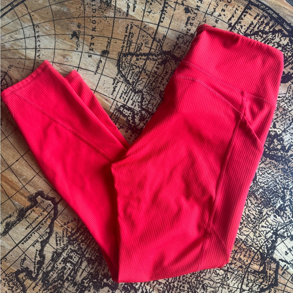 Headed Red Fabletics Ribbed Workout Set Size Large - image 3